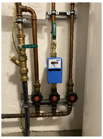 Photo of smart water meter installed within pilot area
